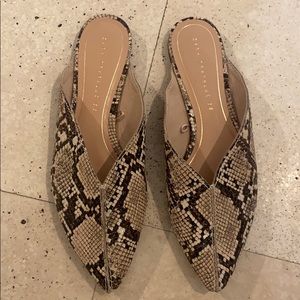 Zara snakeskin slides size 36